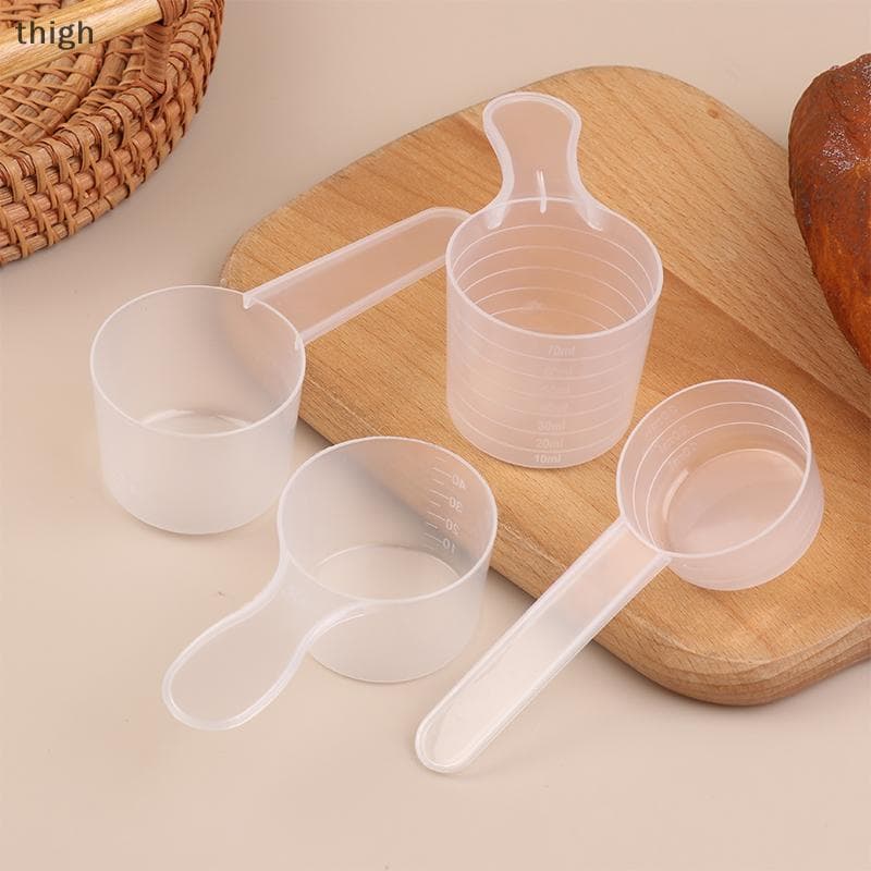 [thigh] 10 Unidades 15/25/30/35g Colher De Plástico Transparente Para Leite Em Pó Com Medidora De Cozimento De Cozinha G