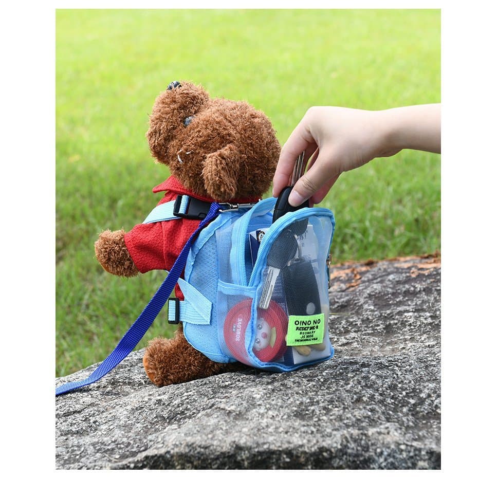 Mochila para Cães de Estimação em Estoque, Tamanho Pequeno, Bolsa para Coleira de Cão Teddy, Mochila de Armazenamento Si
