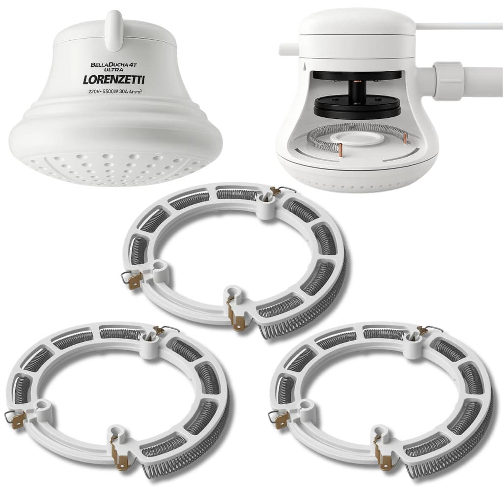 Kit Resistência Bella Ducha Ultra Lorenzetti 127v 220v 5500w 6800w 4t Chuveiro Elétrico