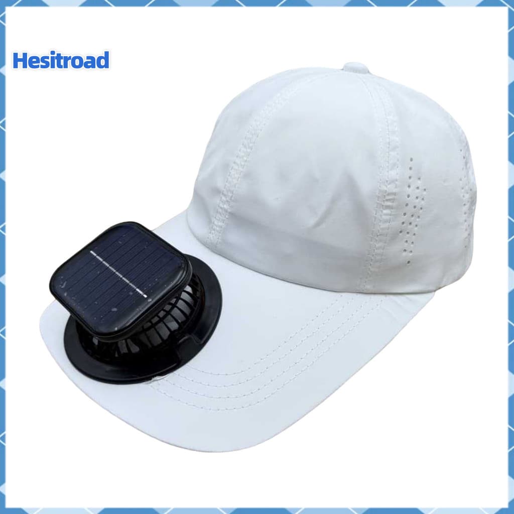 Baseball Hat with Built-in Silent Fan 3-speed Solar Usb Charging Anti-uv Sun Protection Brim Quick-dry Breathable for Ou