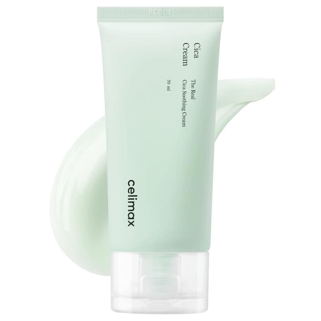 Creme Celimax Real Cica |   Contém extrato de Cica fresco, sem óleo, hidratante,, para peles secas, ol