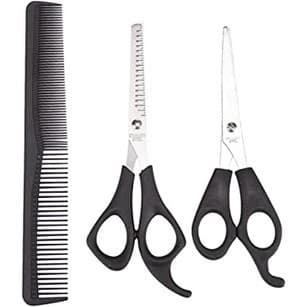 Kit cabeleireiro  com 3 peças  Pente e Tesouras