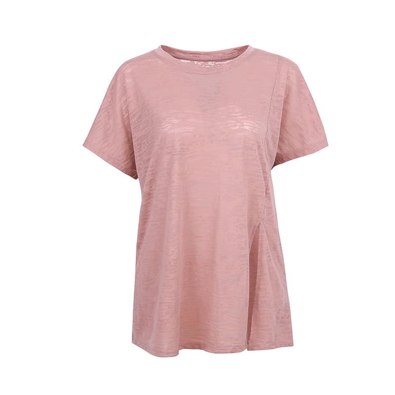 [Estoque pronto] Blusa solta leve esportiva Top estilo fino roupa de ioga de secagem rápida corrida aparência mais fina