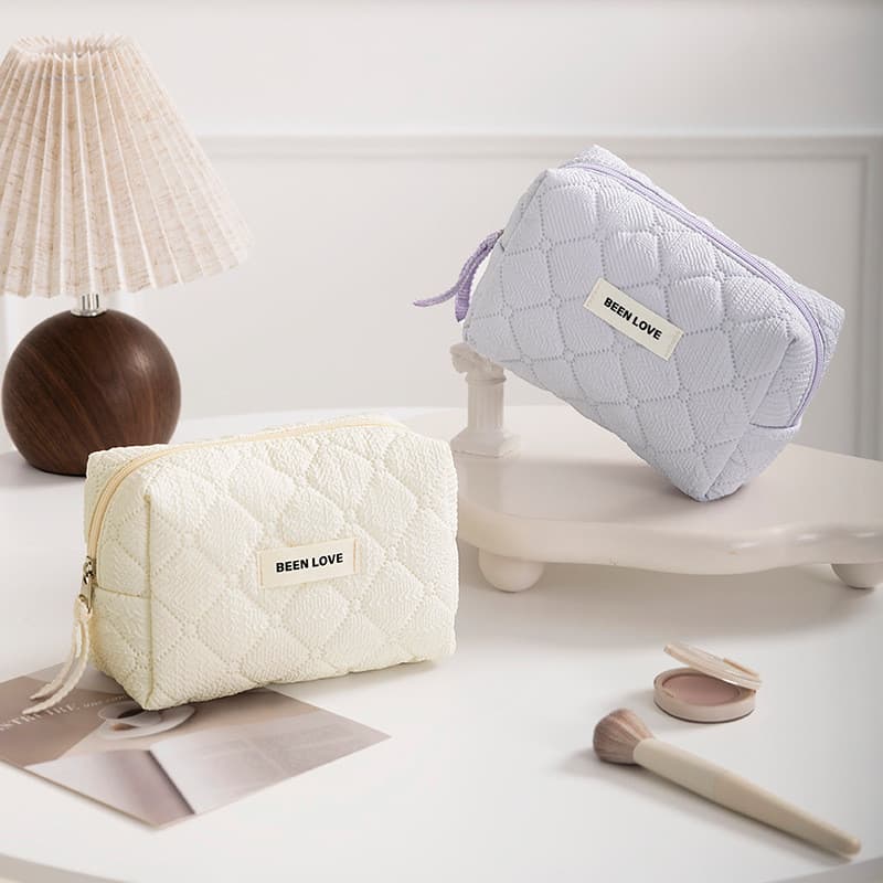 Bolsa de cosméticos octogonal de cor sólida, grande capacidade, bolsa de armazenamento de cosméticos para viagem, portát