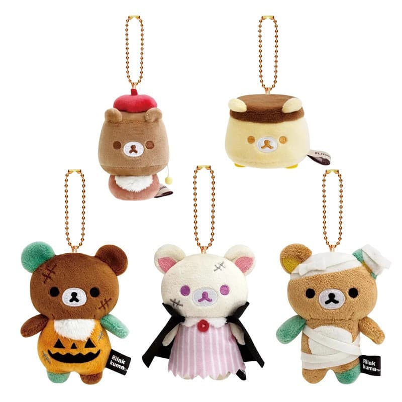 Chaveiro de Pelúcia Rilakkuma Halloween, Korilakkuma, Chairoikoguma, Ornamento de Bolsa de Urso Fofo Corren MVCC