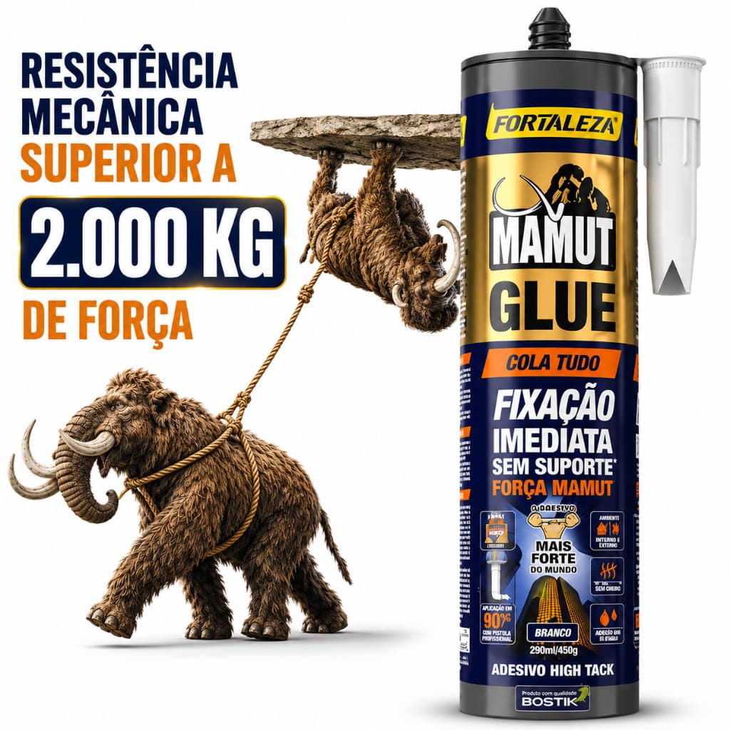 Super Cola Mamut Glue High Tack Ultra Forte 2 Toneladas 450g Cola Tudo