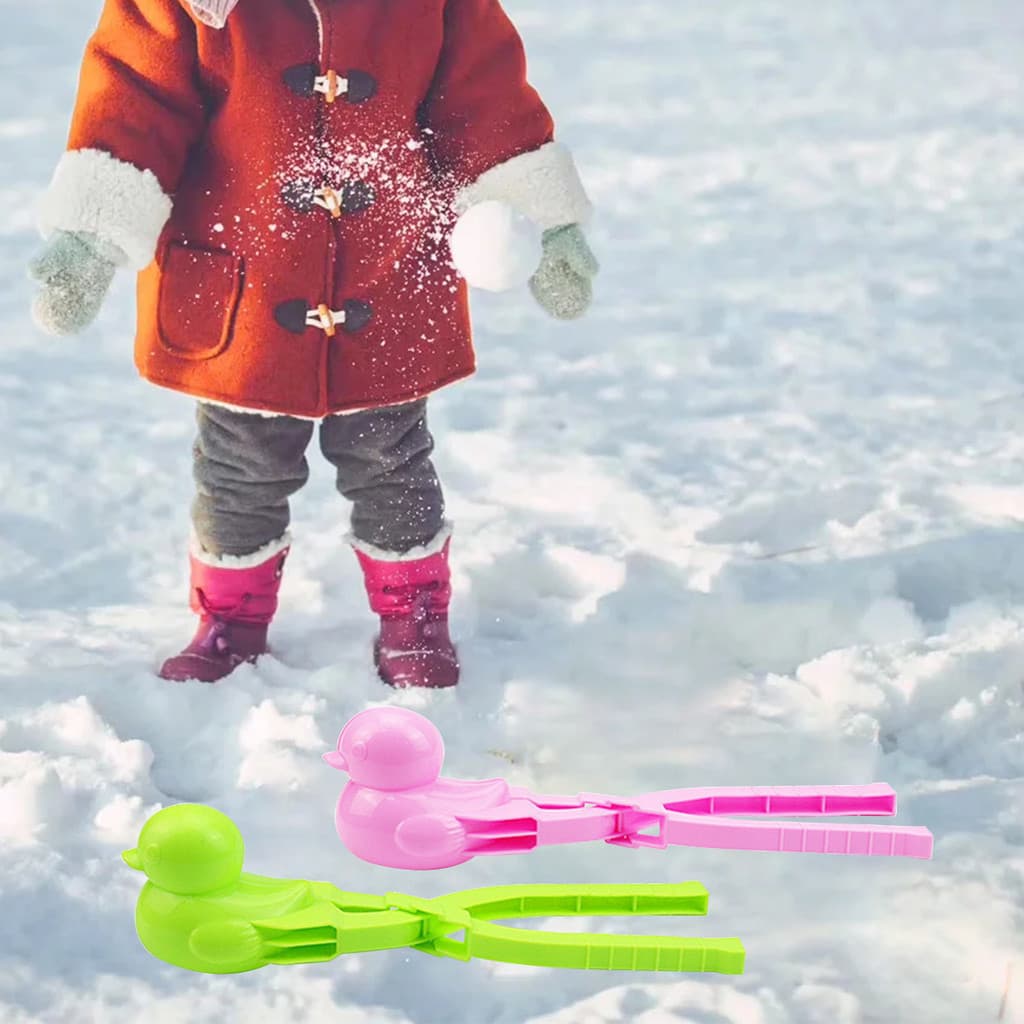 [wisdomt] 5 Unidades/Conjunto Clipe Para Fazer Bolas De Neve Em Formato De Pato Fofo Crianças Ao Ar Livre Ferramenta De