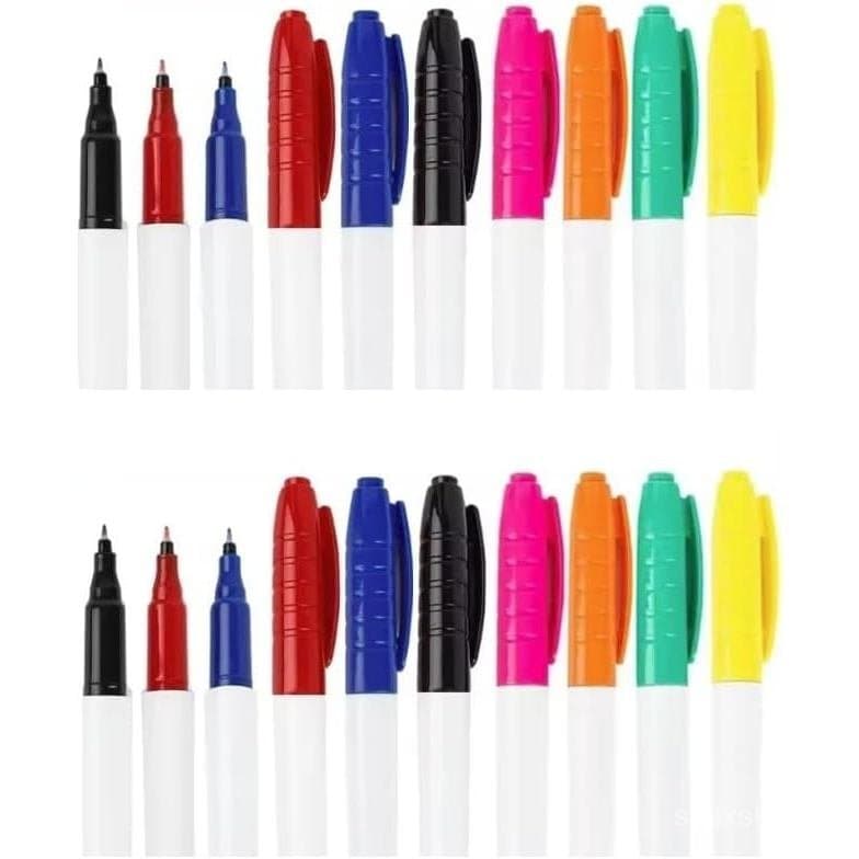 Marcadores para Quadro Branco em Lote, Ponta Chanfrada Grande 0,7mm, Secagem Rápida, Multicoloridos, Conjunto de 12 4ZJY