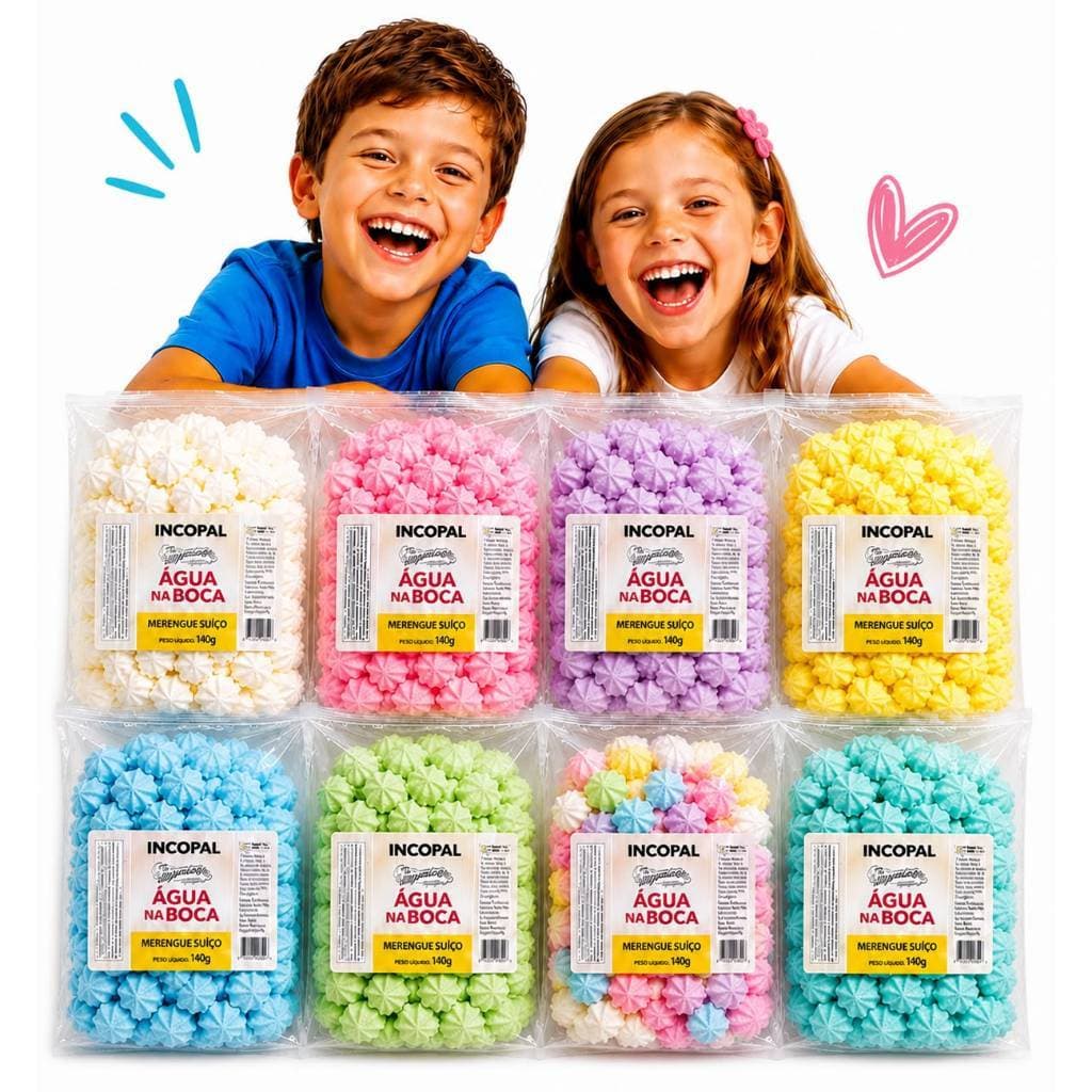 Kit 8 Pacotes Suspiro para lembrancinha casamento chá de bebe festa infantil  Incopal escolha a cor