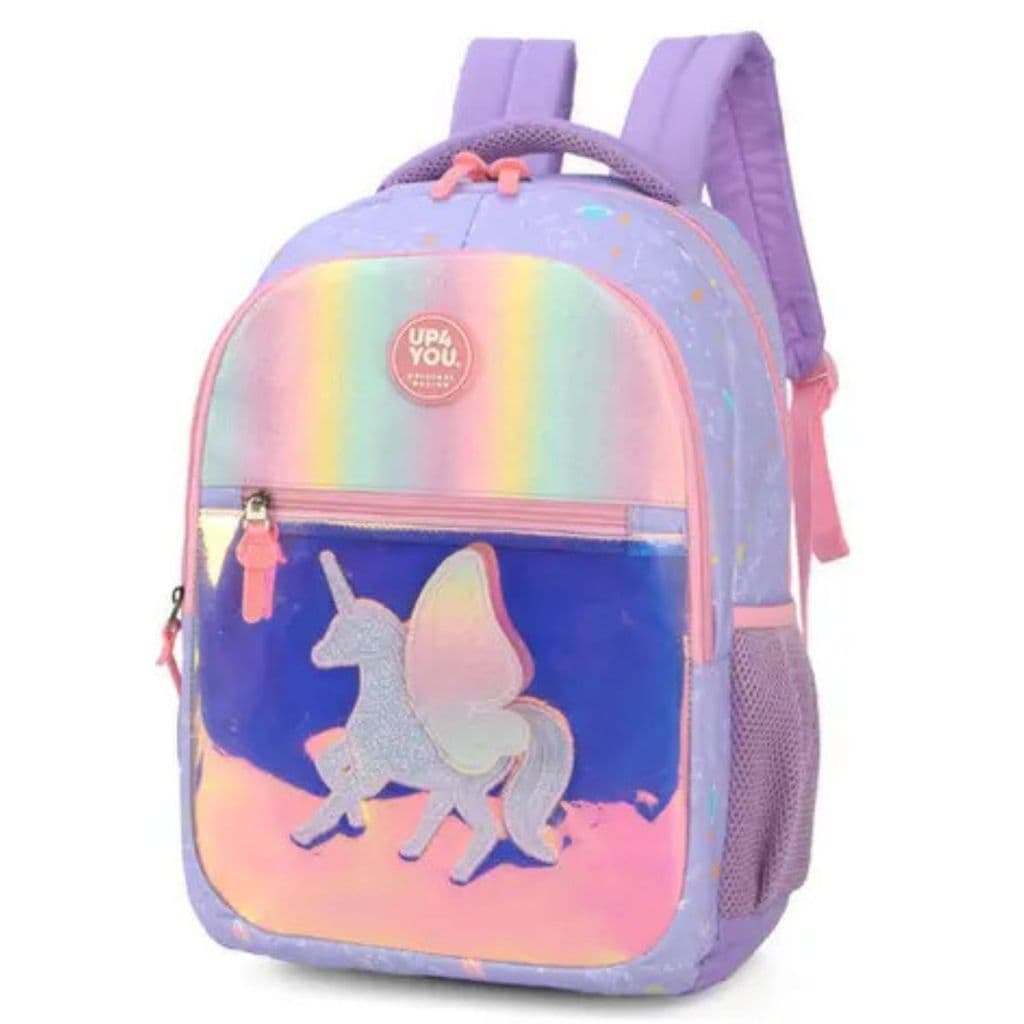 Mochila Costas Infantil Escolar Holográfica Unicórnio Up4You