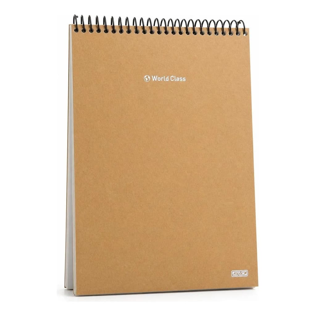 Caderno Universitario Espiral Vertical Wold Class 80 Fls