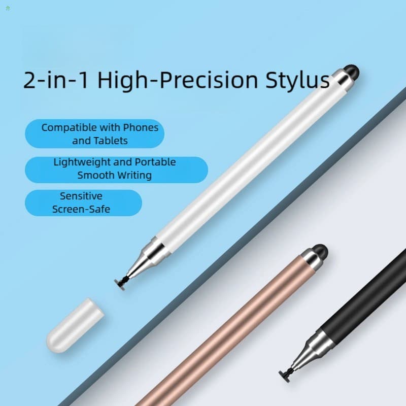 Caneta Stylus Universal 2 Em 1-Ponta De Toque Suave Para Notas De Desenho De Tablet E Telefone