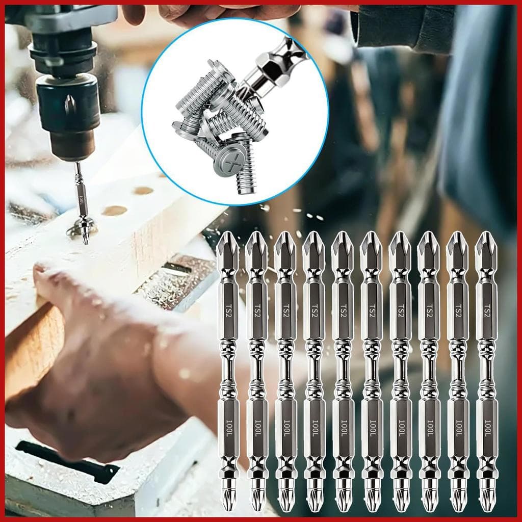 Conjunto De Brocas Magnéticas , Haste Hexagonal , Soquete De Precisão , Metal , Antiderrapante , Reparo , 10 Peças , Por