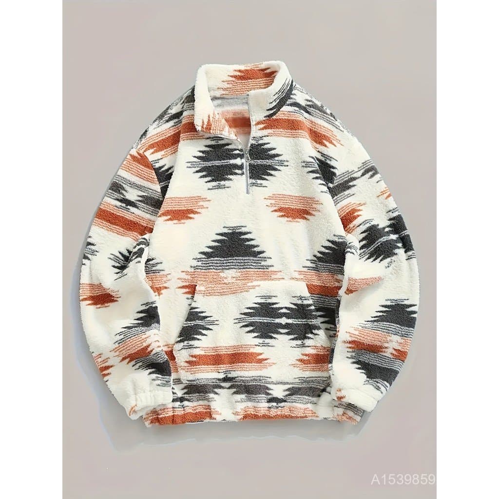 2025 outono inverno Cross-Border europeu americano feminino novo estilo impresso moda zíper moletom de pelúcia topo femi