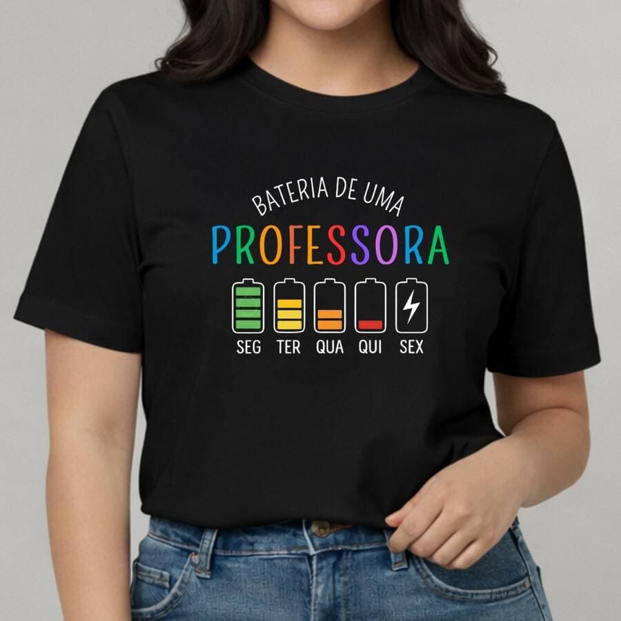 Camiseta Blusa Feminina Estampada T Shirt Professora Engraçada Educação Pedagogia 100% Algodão