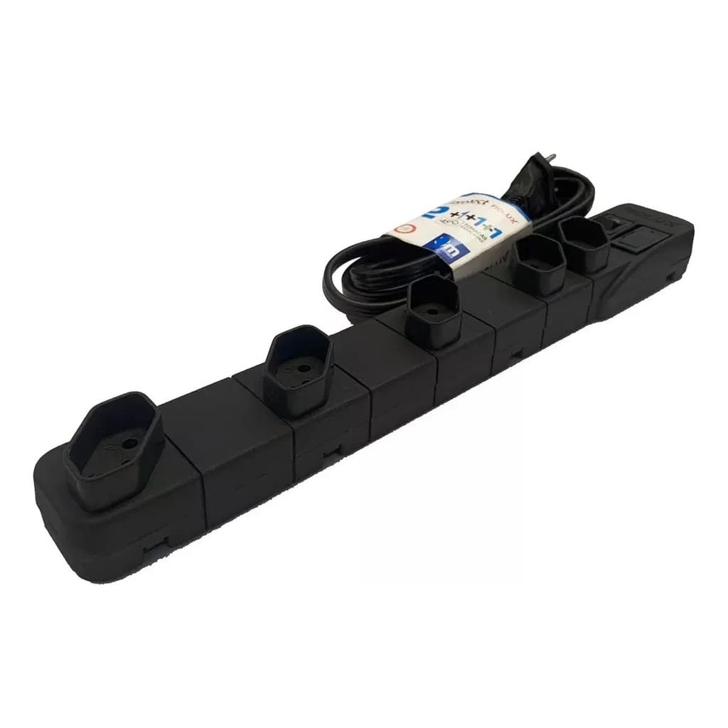 Filtro De Linha 5 Tomadas 2t+3t Espaçada Fiolux Protect