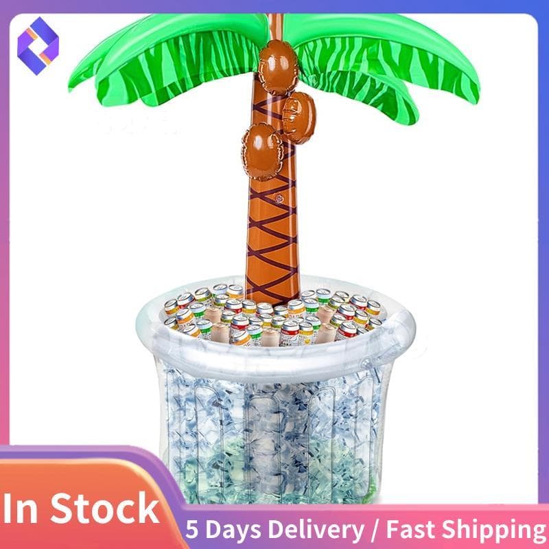 Refrigerador Inflável Da Palmeira Do Tema Selva Oceano 60 " , Decorações Festa Piscina Brinquedos Água Bebida Verão