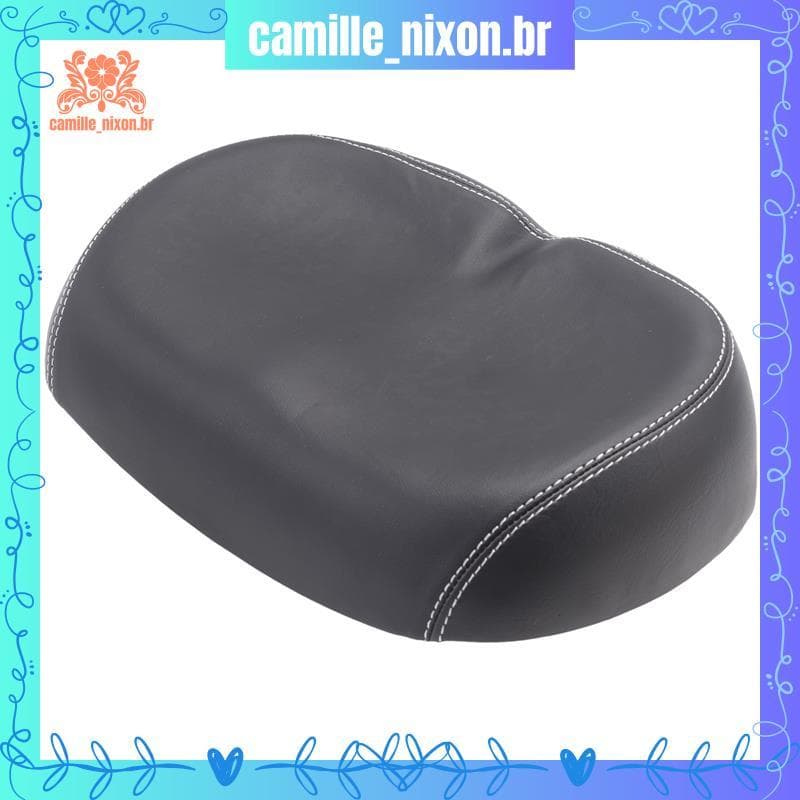 [camille_nixon.br] Assento De Bicicleta Largo , Confortável Almofadas De Selim Extra Largas E Confortáveis À Prova D'águ