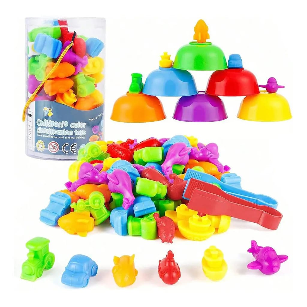 Brinquedo de silicone em forma de animal com pinça de classificação Veícu