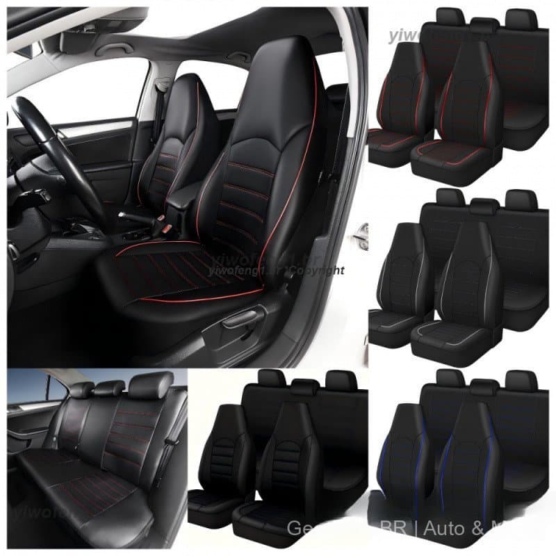 Capa Banco Carro Couro PU Capa de Assento para Carro Automotivo Jogo de Capa Universal Carro Proteção Banco Automotivo