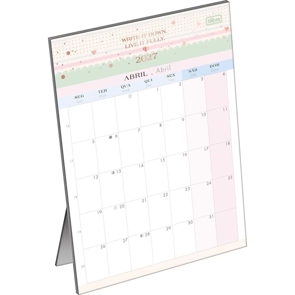 Calendário de mesa Planner Soho 2027 19 x 19