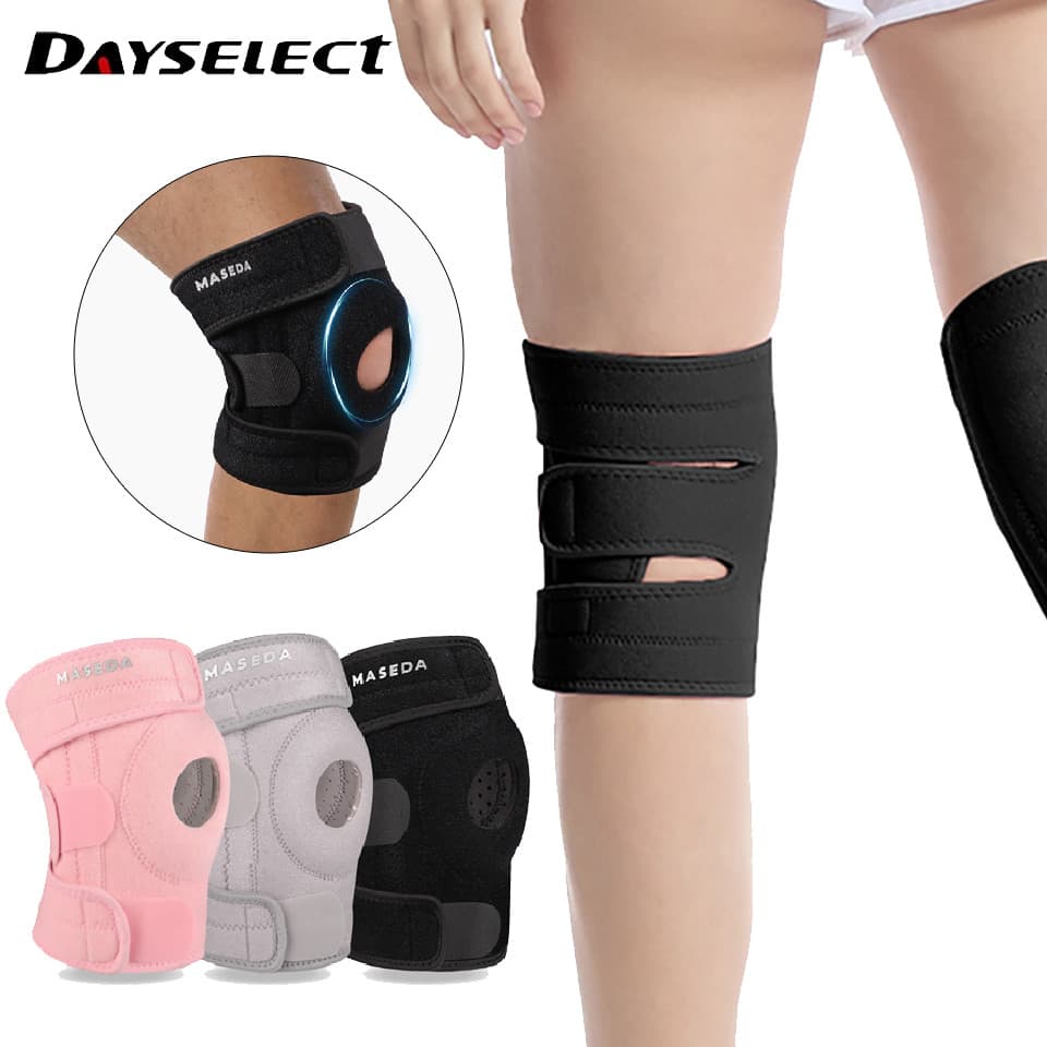 DAYSELECT 1 Peça Ajustável Fitness Joelheira Compressão À Prova De Choque Basquete Esporte Proteção De Joelho
