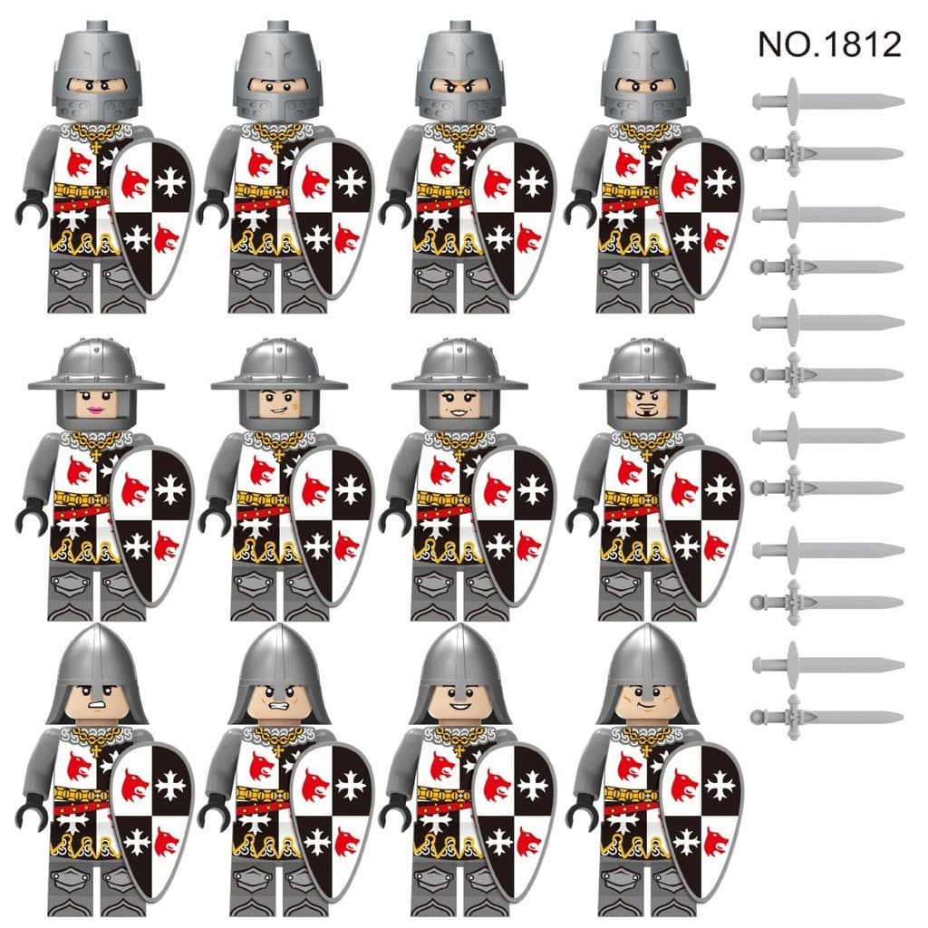 Figura de soldado medieval, brinquedo de personagem em blocos de montar para coleção infantil CZT5