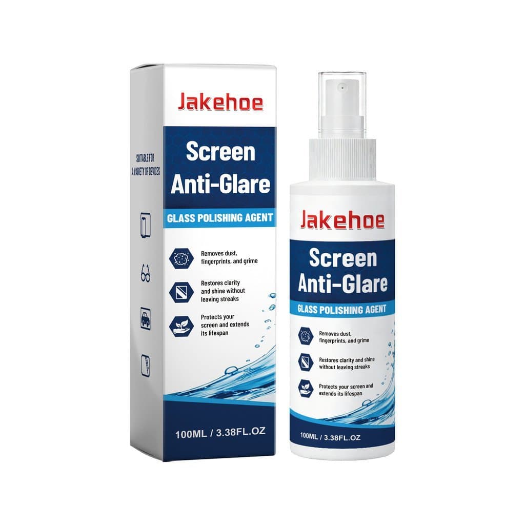 2Pcs Jakehoe Spray de Anti-reflexo para Telas, Agente de Polimento de Vidro, Remove Impressões Digitais, Poeira