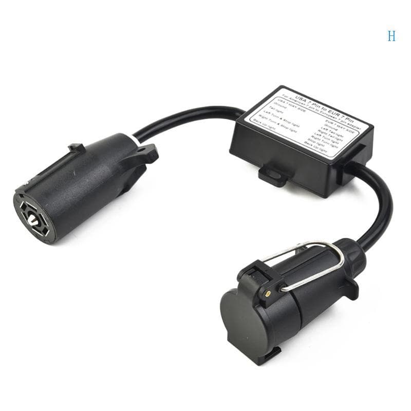 H Fácil Instalação Tomada 7 Pinos Para Veículo Americano Conector Da Luz Reboque Conversor Trailer