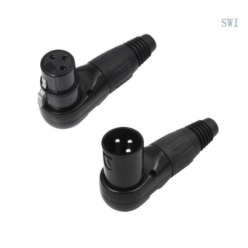Adaptador Conexão Ajustável 3 Pinos SWI Ângulo Reto Conector Fêmea