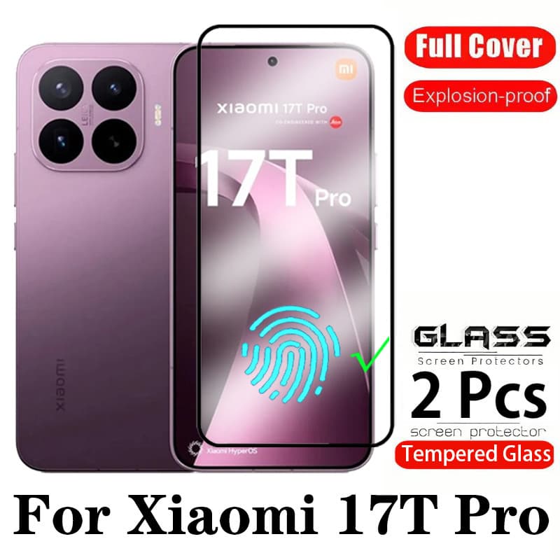 Xiaomi 17T Pro 1-2 Pçs HD Protetor De Tela De Vidro Temperado Para 15T 17 Poco X8 Max Ultra Película Protetora