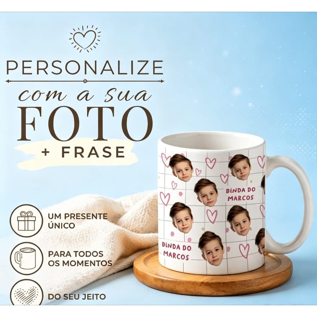 Caneca Personalizada com Foto  Presente Criativo e Exclusivo