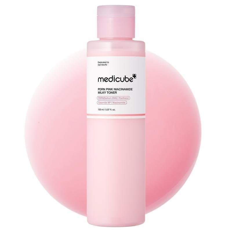 [Oficial Medicube] Tônico Leitoso PDRN Pink Niacinamide para Hidratação, Umectação, Ceramidas, Peptídeos, Pele com Brilh