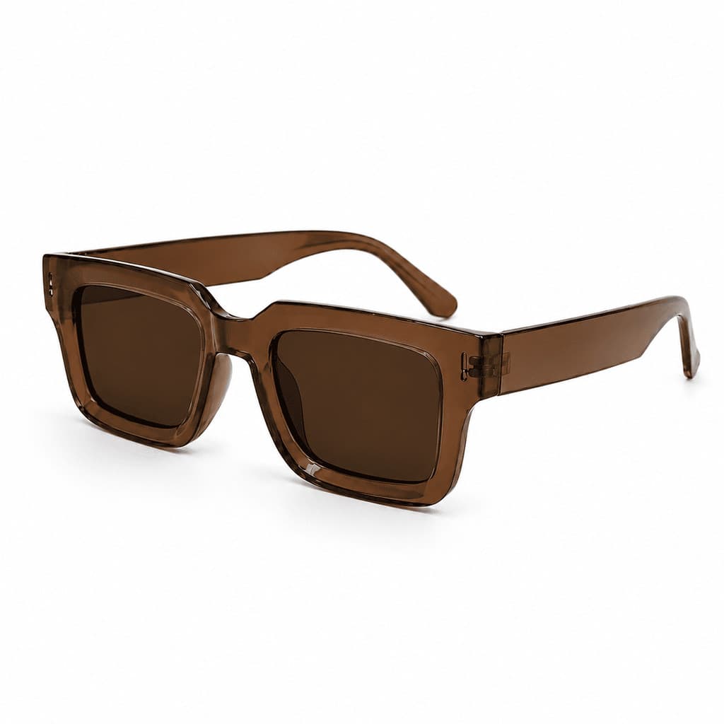 Óculos de Sol Retangular Grossa Rapper Hype Streetwear Trap Masculino Feminino Unissex Y2K UV400 Moda