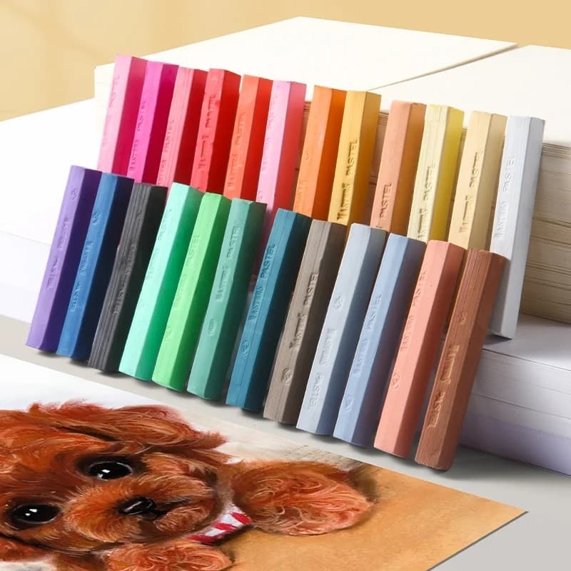 Pastéis De Giz Macio , 12/24/36/48 Cores , Bastão De Desenho Para Artista , Profissional , Ferramenta De Caneta De Pintu