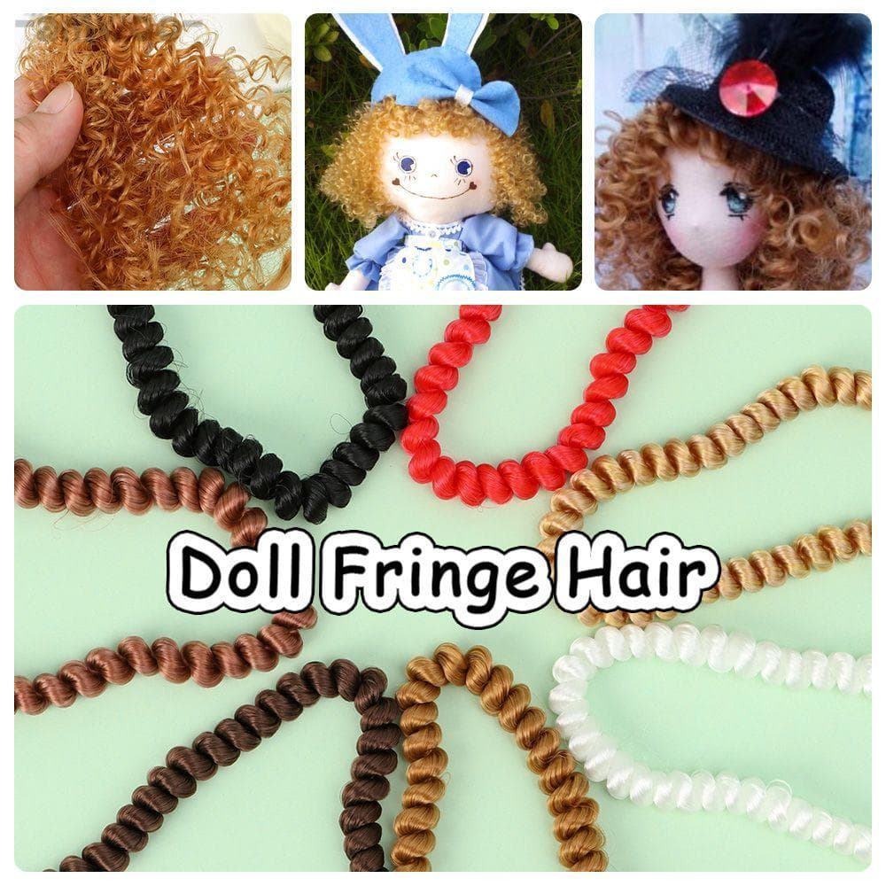 AMWOO Boneca Peruca DIY Crianças Presentes Acessórios Artesanais Tira De Cabelo Falso