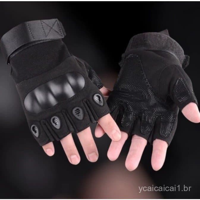 Luva Masculina Meio Dedo Alta Qualidade Para Combate Táticos 7739
