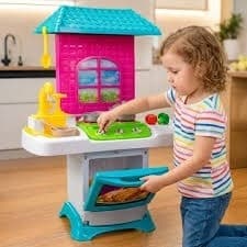 Cozinha Infantil Fogão Forno Pia Brinquedo Educativo Design Realista Estimula Criatividade
