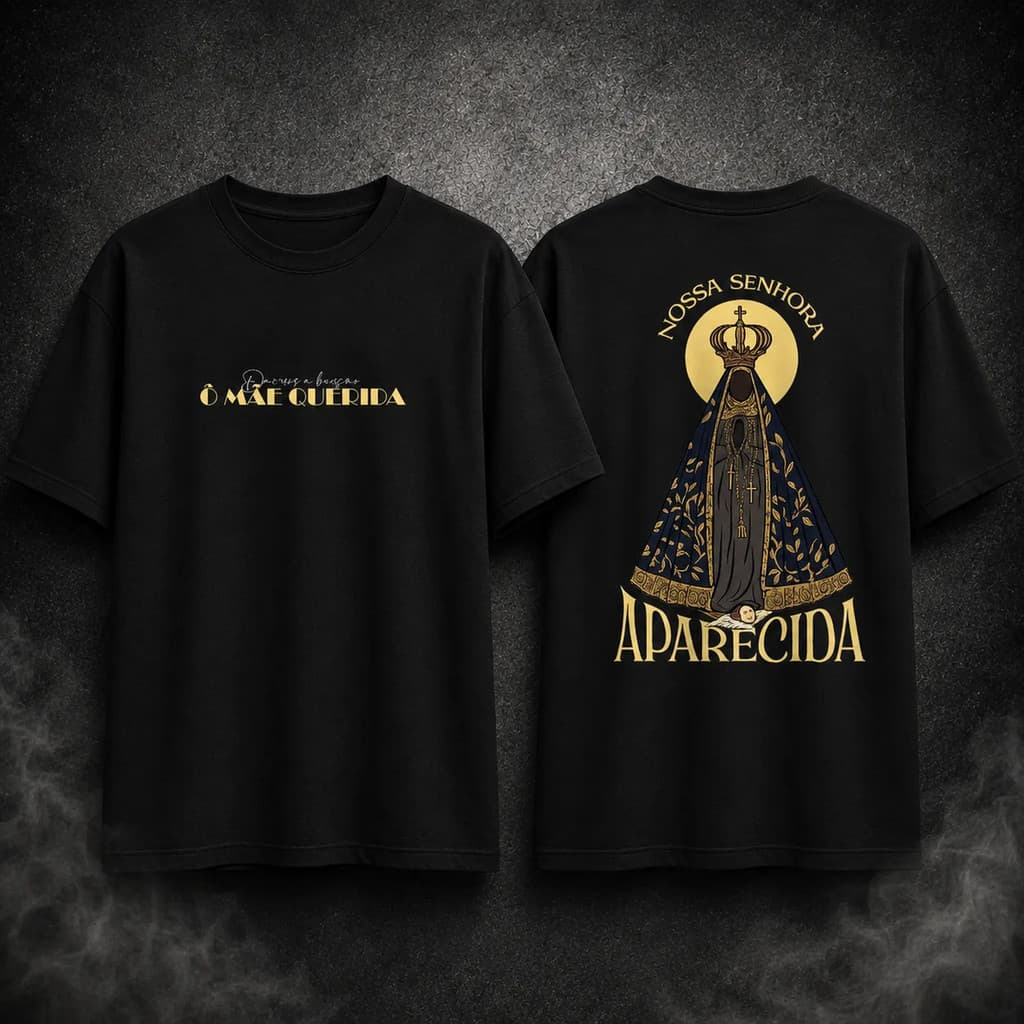 Camiseta Religiosa Nossa Senhora Da Aparecida Missa Culto