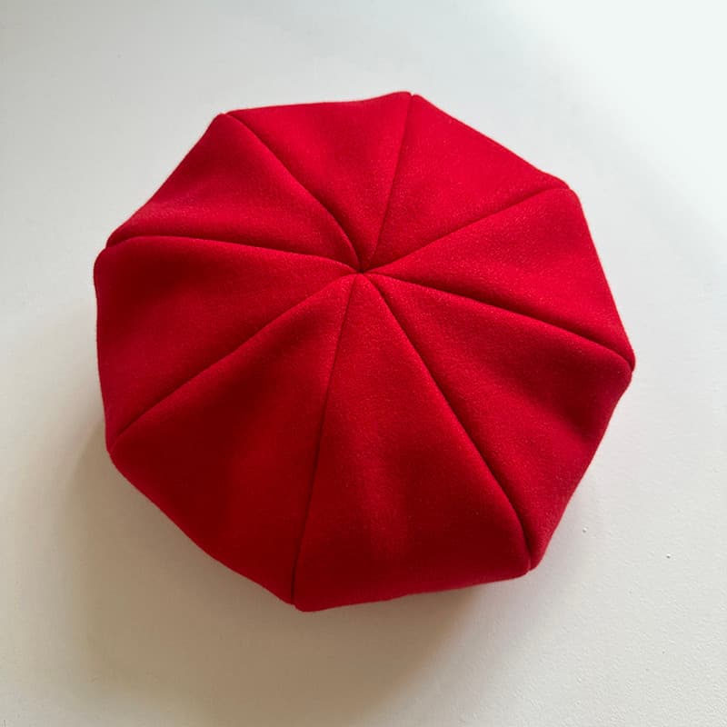 Outono inverno boina de lã feminina ano novo Benming chapéu de abóbora vermelha feminino rosto ajustável pequeno All-Mat