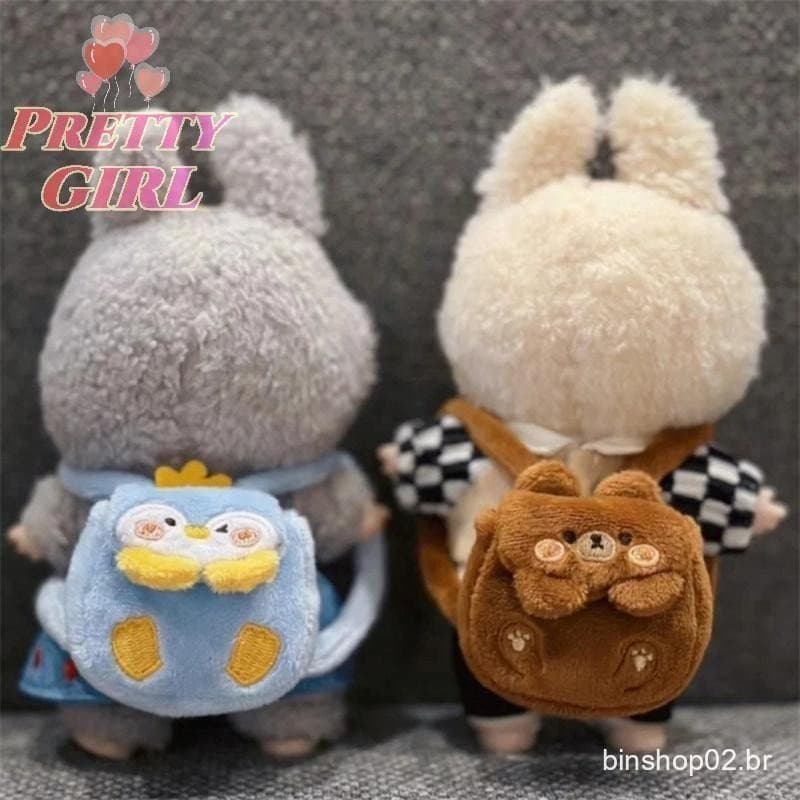 [Pretty ggirl] Mini Mochila Para Boneca De Pelúcia Acessórios Fofos [Novo]