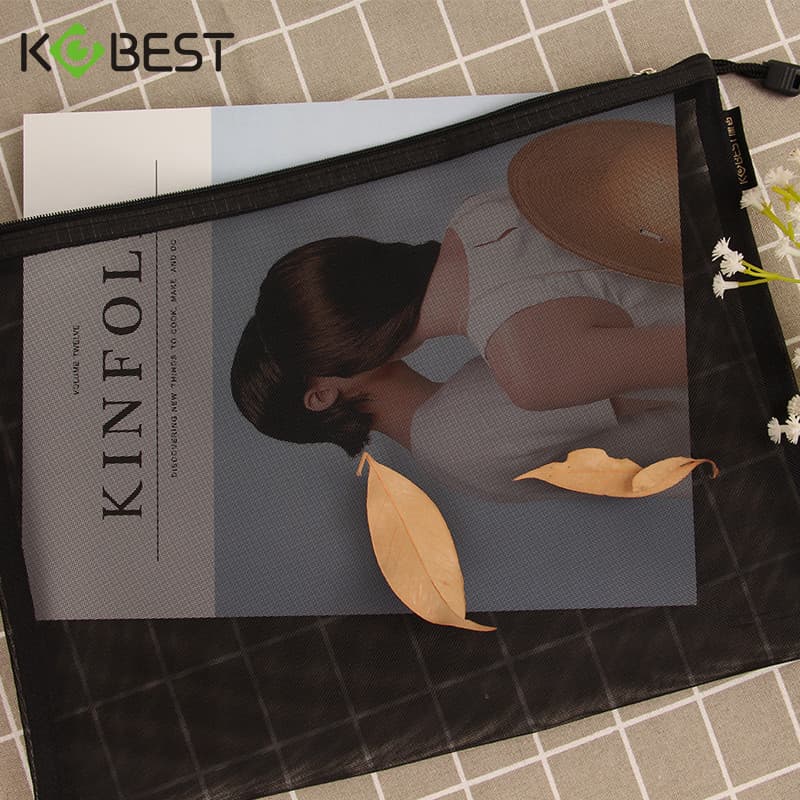 Bolsa de arquivo de bússola Bolsa de arquivo transparente a4 Bolsa com zíper de estudante Armazenamento de camada única