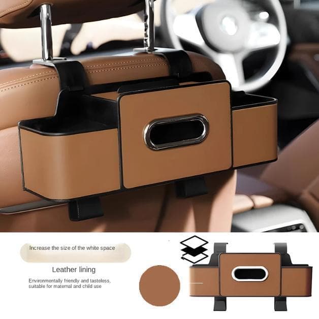 Organizador Banco Traseiro Carro Multifuncional Porta-Lenços Suporte Copos Impermeável