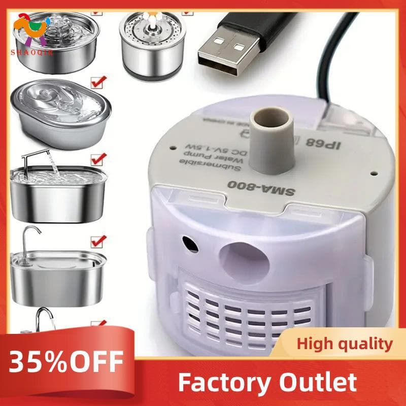 Bomba De Fonte De Água Para Gatos , 3.2L De Gato De Aço Inoxidável De 108 Onças E Animais De Estimação 67oz/2L