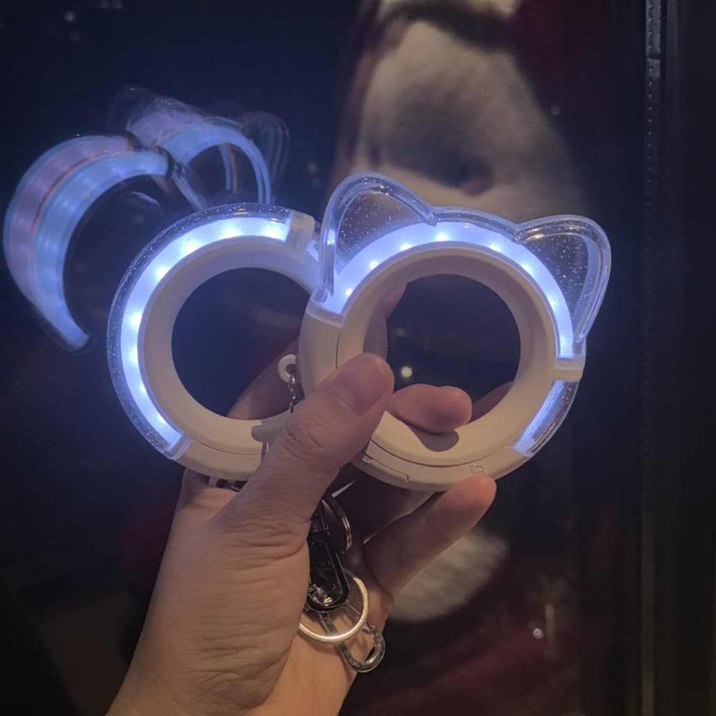 Kpop Idol ITZY Mini Ring Light Anel De Luz Chaveiro Orelhas De Gato Lightstick Z4DI
