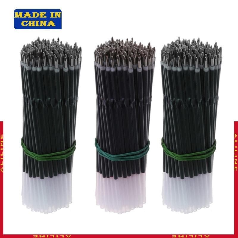 100Pcs 0.7mm Ballpoint Pen Refill Black Blue Red Stationery School Supply