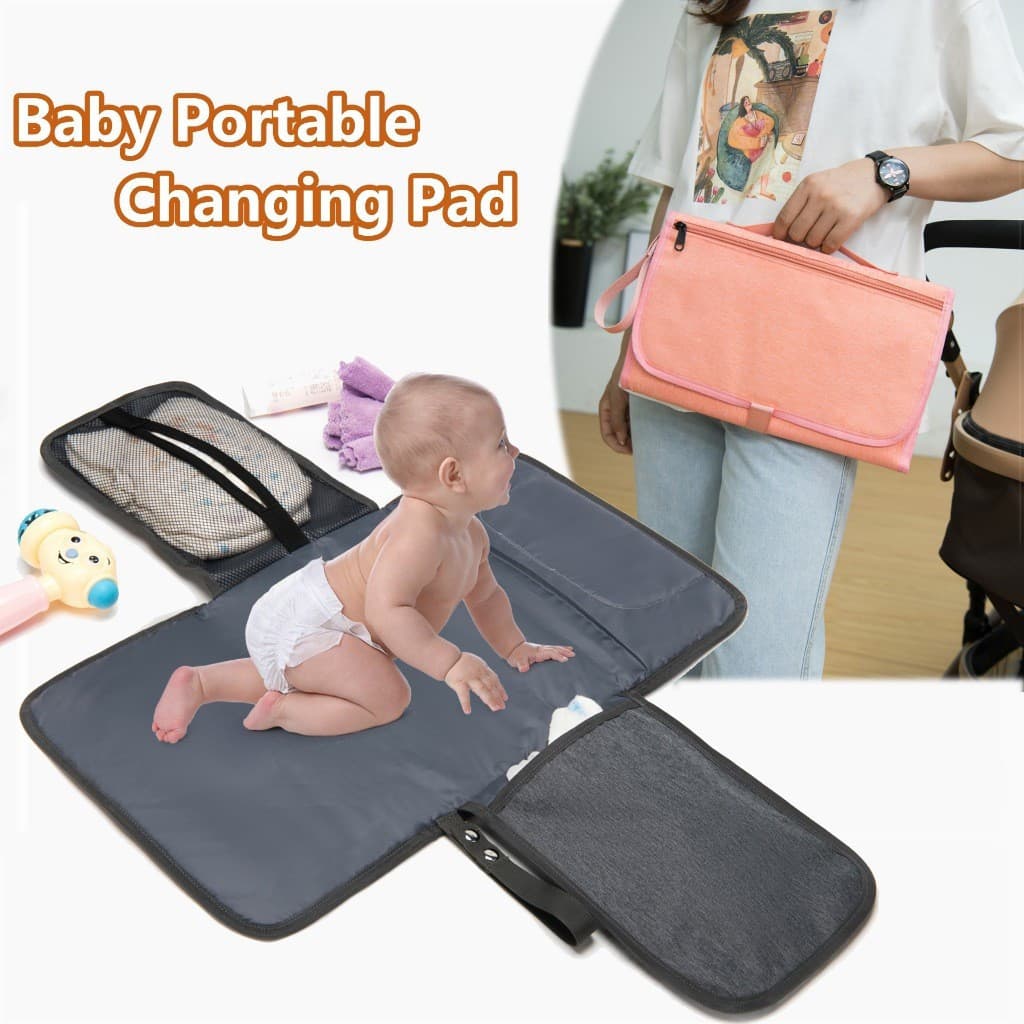 Trocador Portátil de Bebê Bolsa Impermeável Dobrável Acolchoada Leve Com Bolso para Fraldas