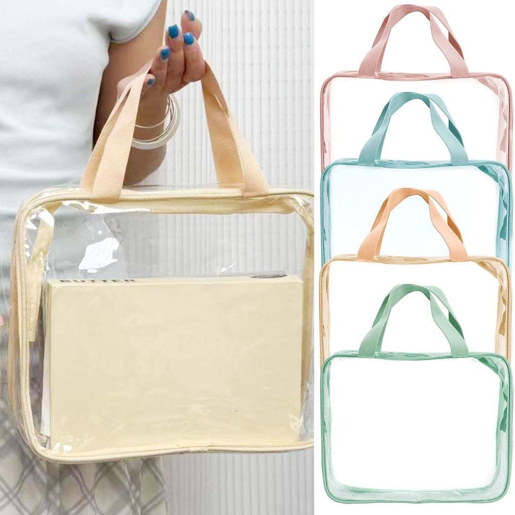 Bolsa De Higiene Pessoal De PVC Transparente , Organizador De Cosméticos Portátil E Armazenamento De Brinquedos , Viagem
