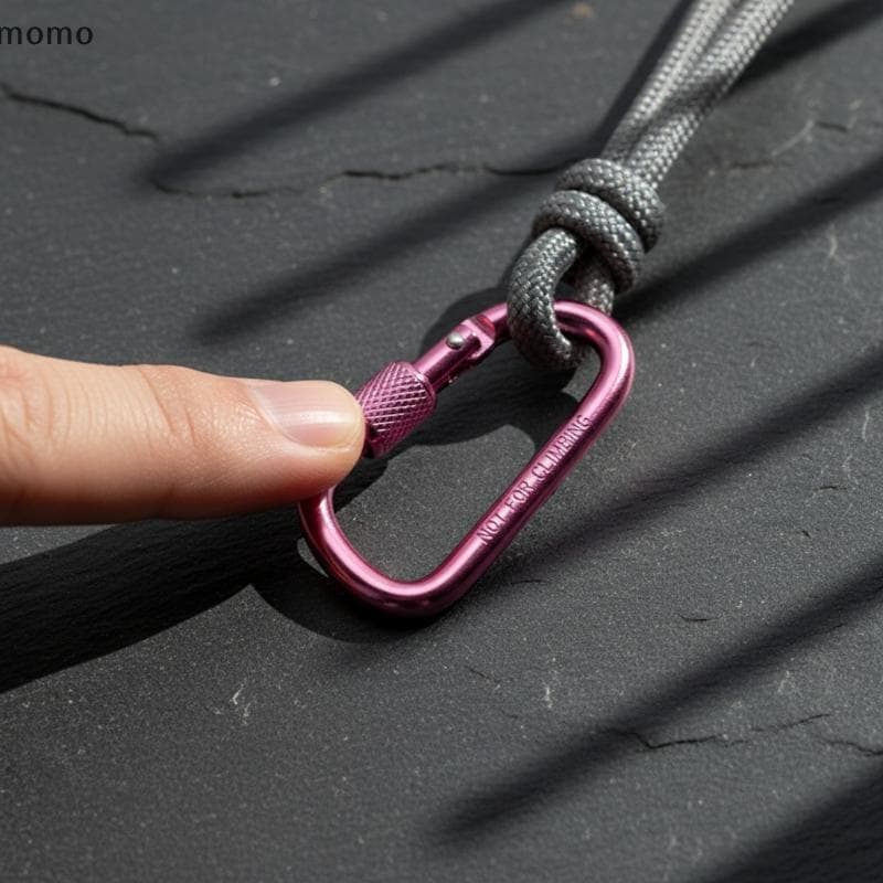 [momo] Mosquetão Em Forma De D Loing-Gancho De Segurança Liga De Alumínio Para Escalada E Camping