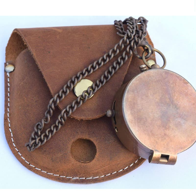 Venda quente mesmo estilo bússola cintura-pendurado armazenamento capa protetora de couro do plutônio bolso relógio saco